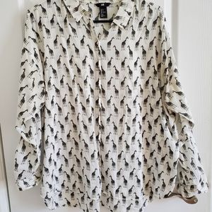 H&M giraffe blouse